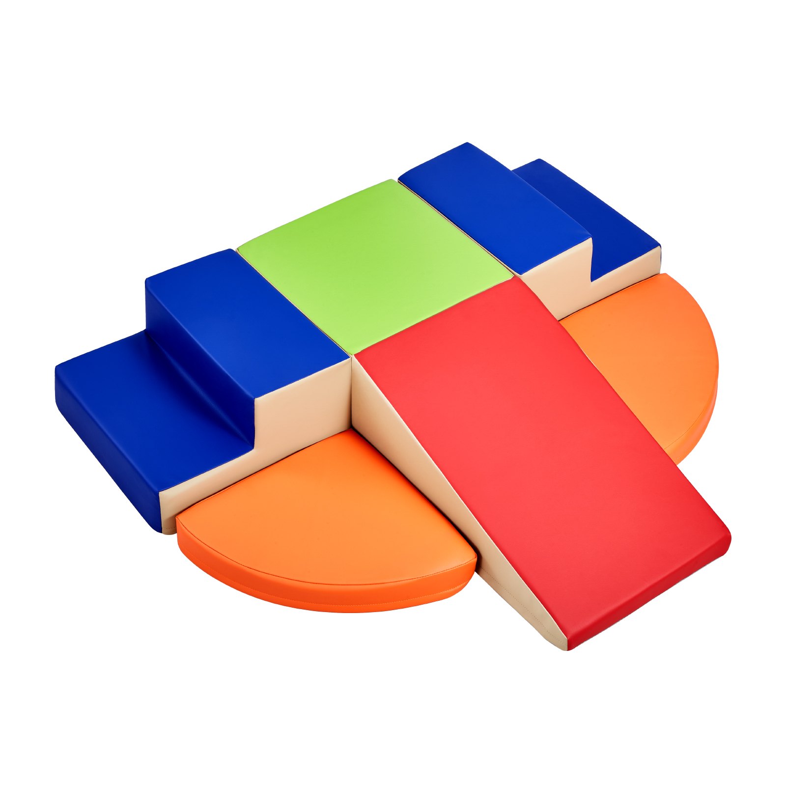 VEVOR Giocattoli da Arrampicata, Giocattoli da Arrampicata in Schiuma e Pelle per Bambini, Blocchi Arrampicata, per Attività di Arrampicata e Scalata per Gattonare e Scivolare, Set 6 pezzi