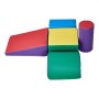 VEVOR Soft Building Blocks, 5-Piece Set, Foam Building Blocks for Toddlers from 6 Months to 3 Years, Large Building Blocks Made of PU Leather, Indoor Climbing & Crawling Activity Playset for Crawling & Sliding