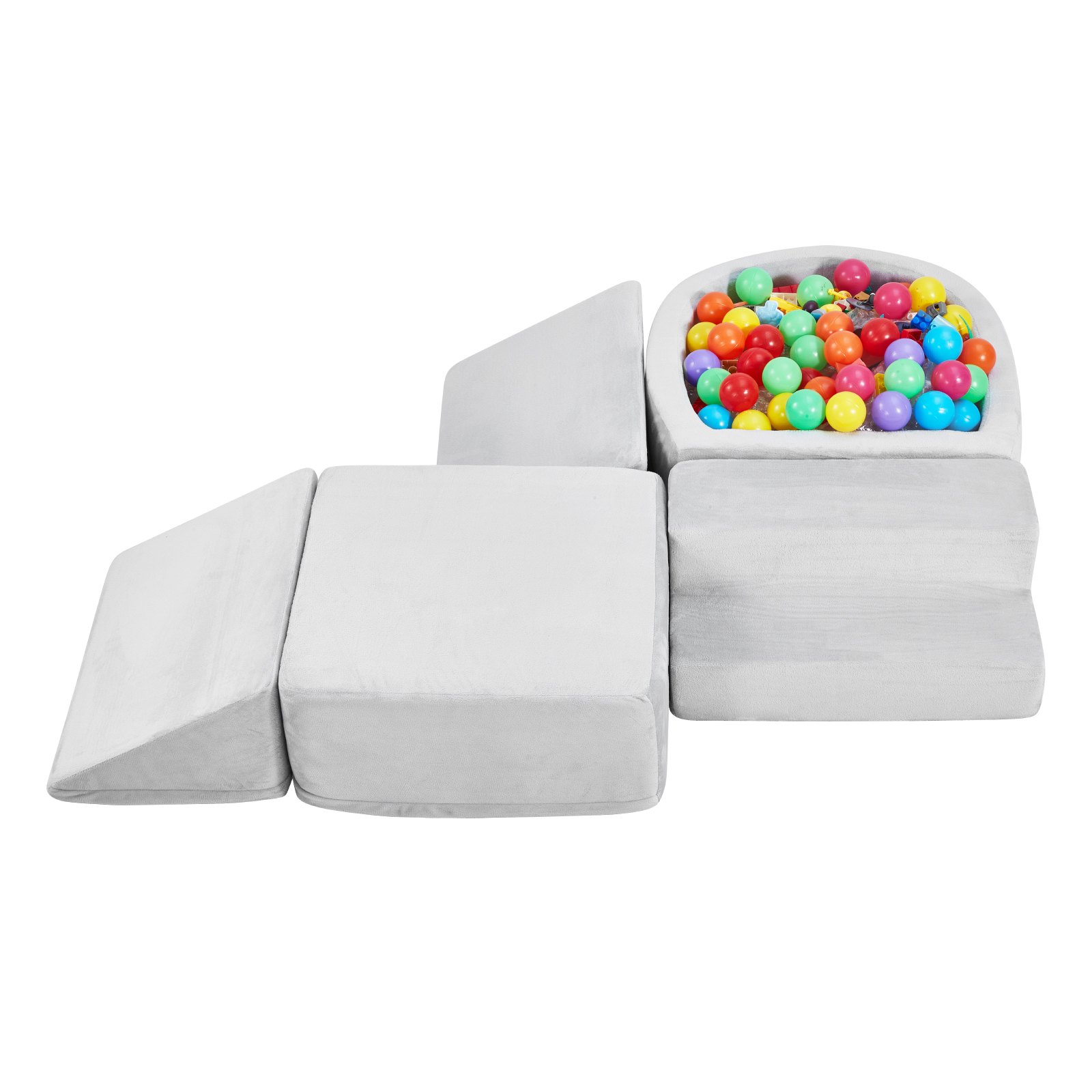 VEVOR Soft Building Blocks, 5-piece set, foam building blocks for children from 6 months to 3 years, with ball pit (balls not included), indoor climbing and crawling activity play set