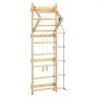 VEVOR Palestra da Parete con Scala Svedese, Palestra da Giungla a 8 Livelli, Sbarre in Legno Massello con Carico di 220 LB, Set da Arrampicata con Anelli, Barra per Trazioni, Scala da Parete
