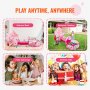 VEVOR Tenda da Gioco per Bambini con Tunnel Neonati Bambini, Casetta da Gioco Pop Up per Interni/Esterni con Borsa per il Trasporto e Cinghie come Regalo di Compleanno, Colore Magenta