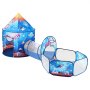 VEVOR Tenda da Gioco per Bambini 3 in 1 con Tunnel Neonati Bambini, Interni/Esterni con Borsa per il Trasporto e Cinghie Regali di Compleanno, Tema Razzo di Colore Blu Reale