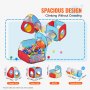 VEVOR Tenda da Gioco per Bambini con Tunnel, Casetta da Gioco Pop Up per Interni/Esterni con Borsa per il Trasporto e Cinghie Regali di Compleanno, Rosso/Giallo/Blu