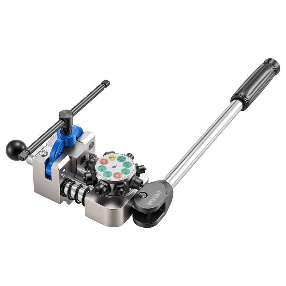 VEVOR Kit di Strumenti per Svasatura Tubi Freno, Kit Professionale di Strumenti per Svasatura Doppia a 45° per Tubi Sottili in Acciaio, Rame e Alluminio da 4,76 mm, 6,35 mm, 7,94 mm, 9,52 mm, Multiuso