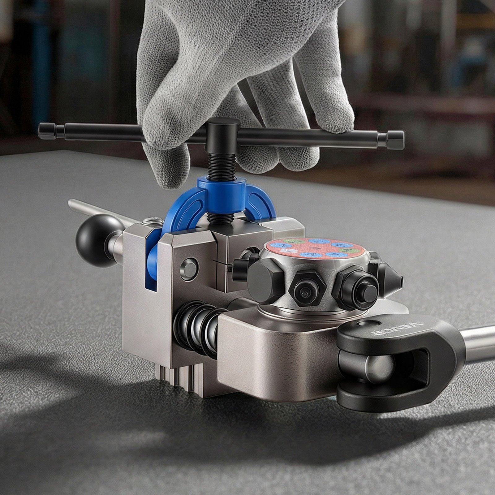 VEVOR Kit di Strumenti per Svasatura Doppia a 45° e 37° per Tubi Freno, Kit di Strumento Professionale per Svasatura Tubi Sottili in Acciaio, Rame e Alluminio da 4,76 mm, 6,35 mm, 7,94 mm e 9,52 mm