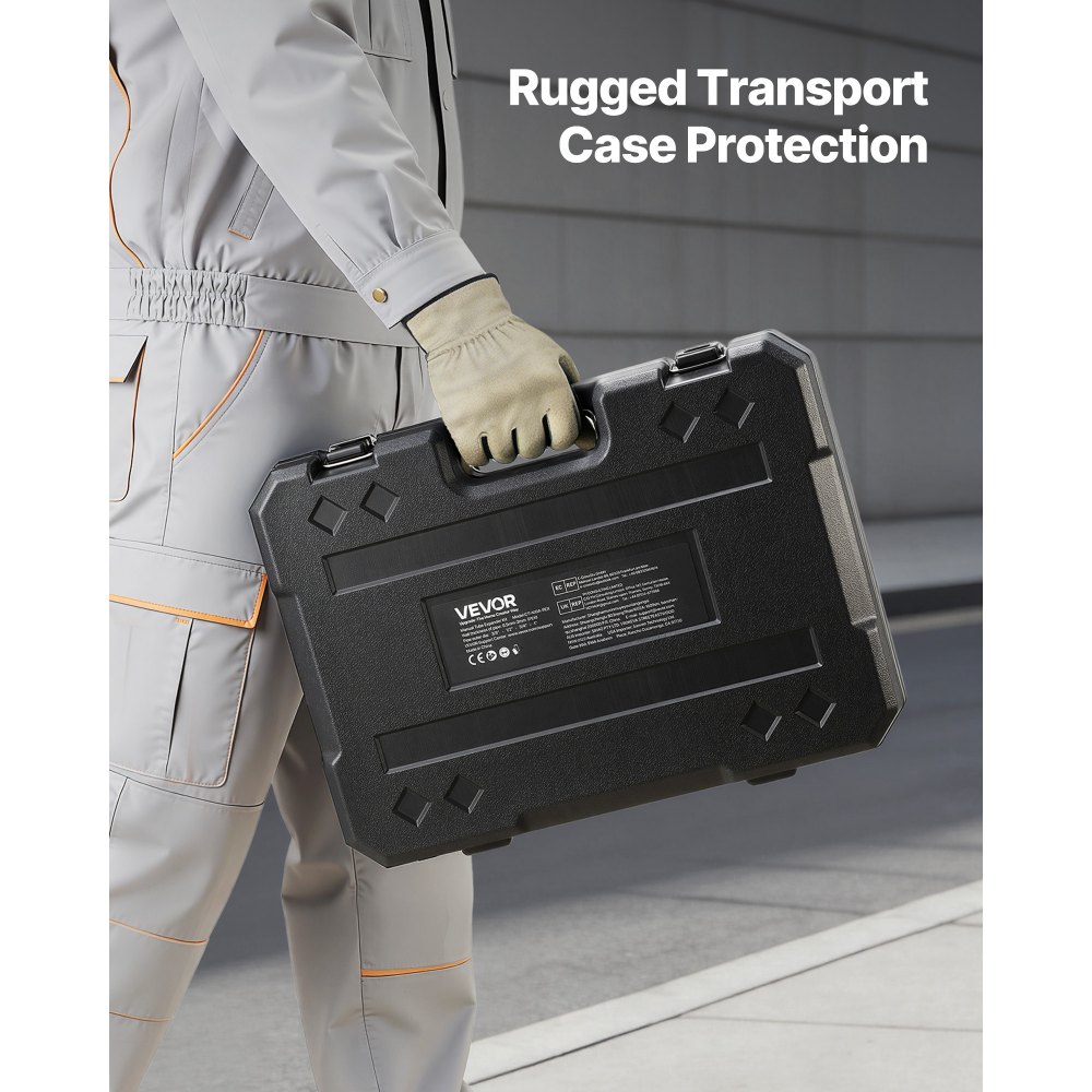 VEVOR PEX Pipe Expander Tool Kit, Manual Tubing Expansion Tool for 9.52mm, 12.7mm, 19mm, 25.4mm PEX Pipes - with 4 Expanding Heads, Pipe Cutter & Toolbox for Radiant Heating & Water Plumbing System