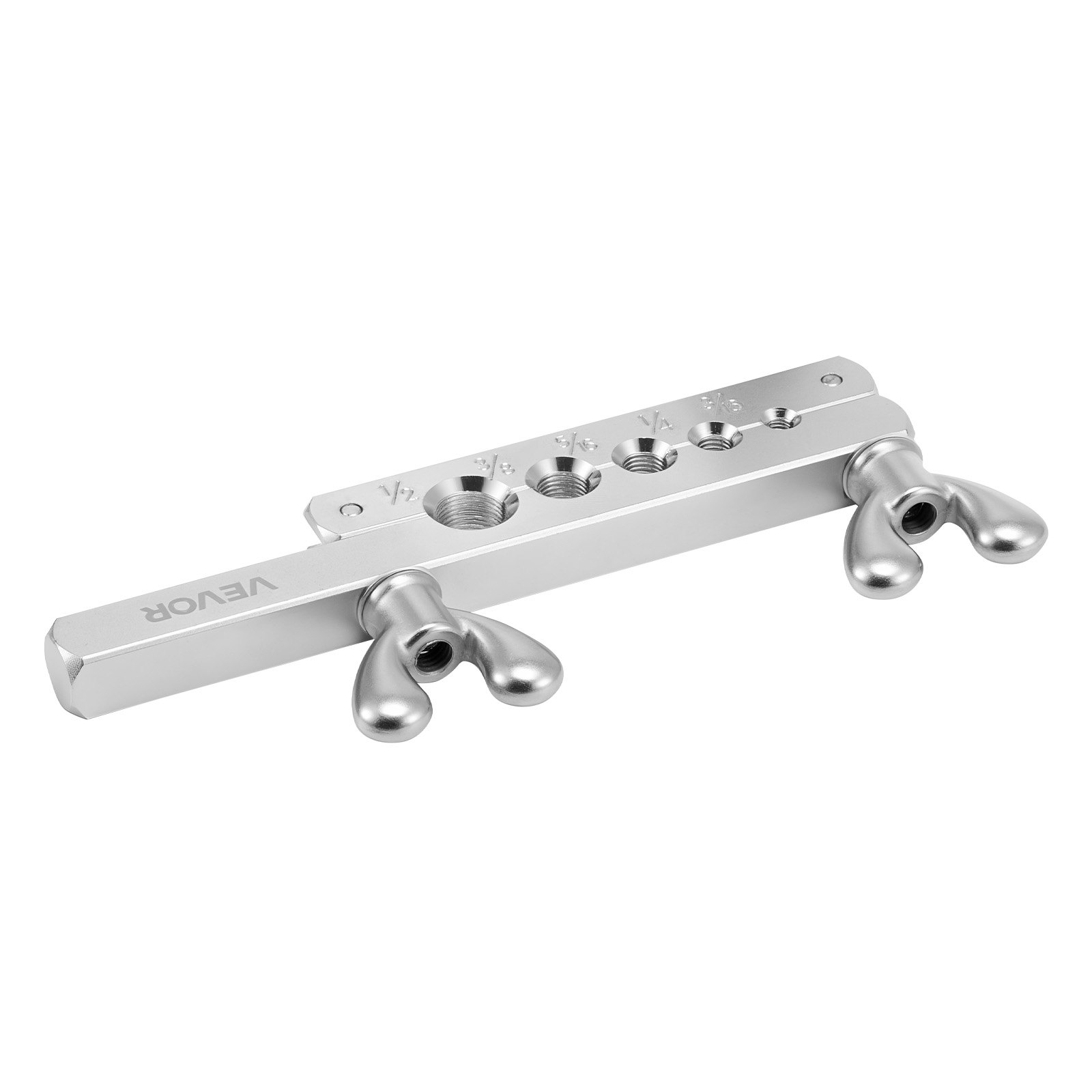 VEVOR Kit di Strumenti per Svasatura Doppia e Singola dei Tubi Freno a 45°, Kit di Riparazione per Tubi Freno Rivestiti in Rame 7,6 mx4,76 mm (16 raccordi e 4 raccordi), con Tagliatubi e 5 Adattatori