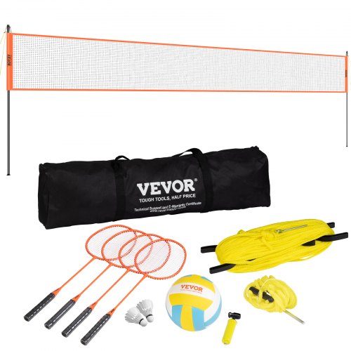 Rete Da Tennis Portatile Aste In Acciaio Set Rete Badminton Rete Regolabile In Nylon Con Borsa Da Trasporto, Per Pallavolo, Pallamano, Calcio - Cina Rete Da Tennis Portatile E Rete Easy Setup - Foto 2