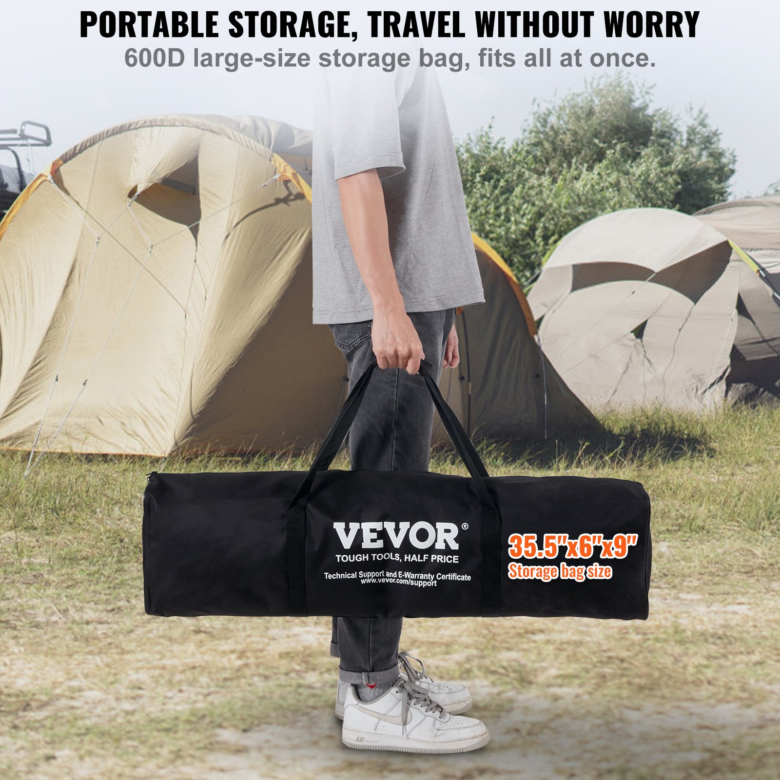 VEVOR Set da pallavolo e badminton, Rete da badminton portatile da esterno, Pali in acciaio ad altezza regolabile, Set combinato professionale con pallavolo in PVC, Pompa, Borsa da trasporto