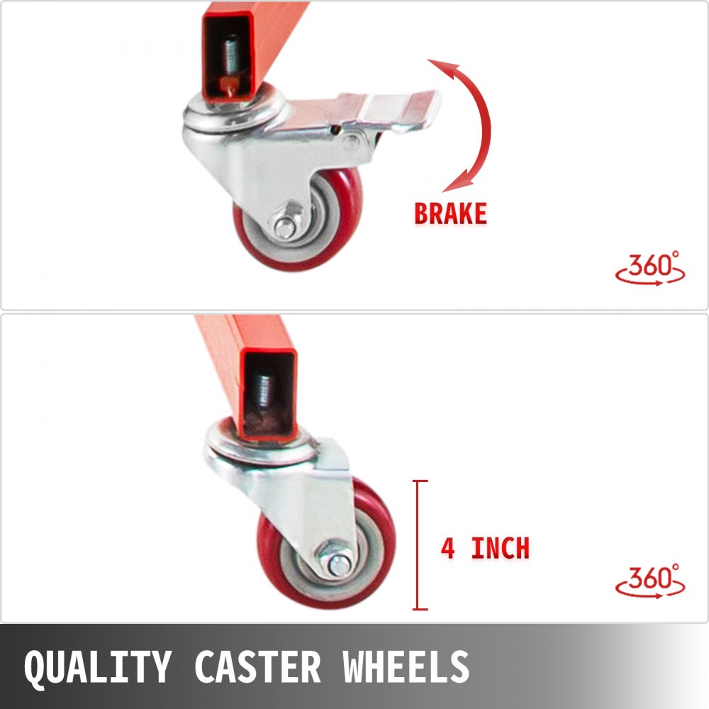 Rack per verniciatura Supporto per vernice automobilistica 8 ganci, asciugatura verniciatura, regolabile in rosso