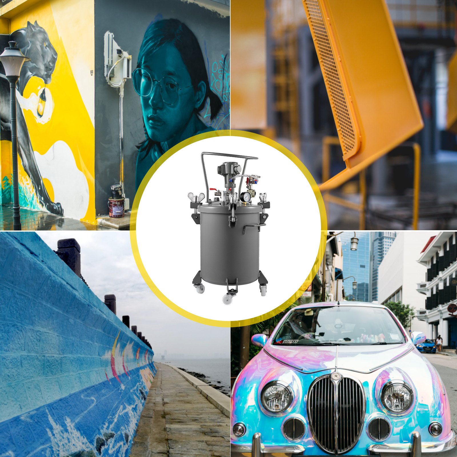 Vevor Serbatoio Per Pentole A Pressione Da 30 L Vernice Serbatoio In Pressione