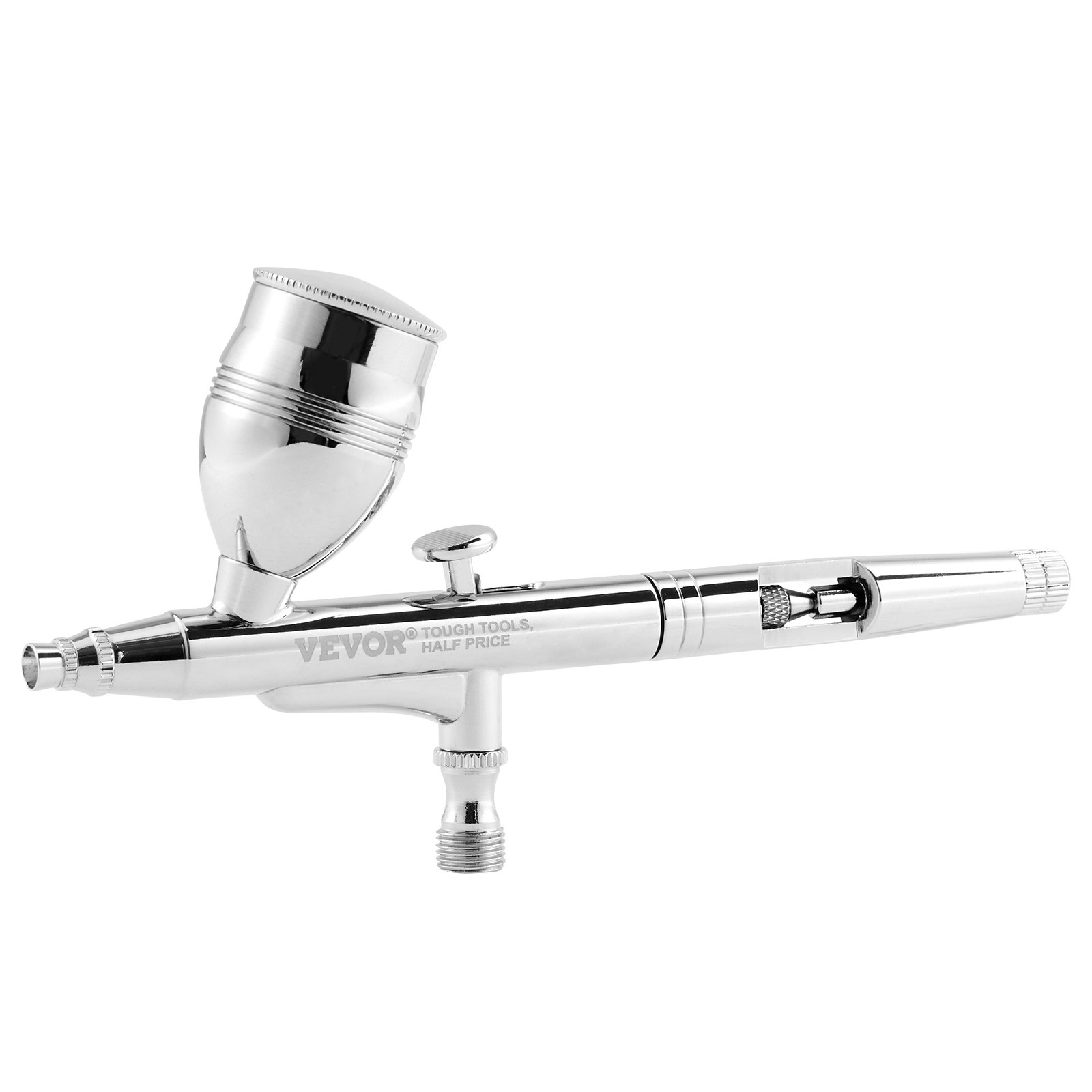 VEVOR Aerografie a Spruzzo con Alimentazione a Gravità a Doppia Azione da 0,3 mm e 0,5 mm, Kit Aerografo con Tazze in Rame Accessori per Pulizia, Compressore Aerografo per Dipingere Modelli, Torte