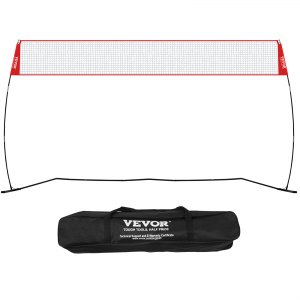 VEVOR Rete da Allenamento per Pallavolo Autoportante, Sistema di Rete Portatile Altezza Regolabile Borsa per Il Trasporto, Allenatore Professionale per Allenamento di Pallavolo per Colpire o Servire