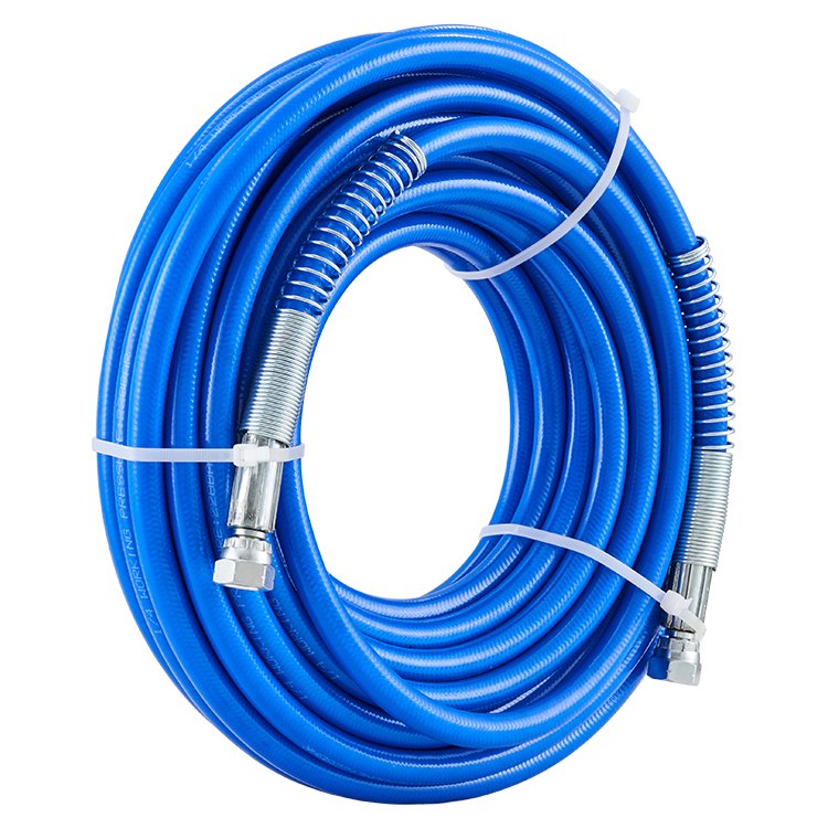 VEVOR Kit Tubo Flessibile per Verniciatura a Spruzzo Airless, Tubo Fibra Alta Pressione 15,24 m 248 Bar con Asta Prolunga 20,3 cm, Ugello e Protezione, Giunto Girevole 6,3 mm, per Case Edifici Ponti