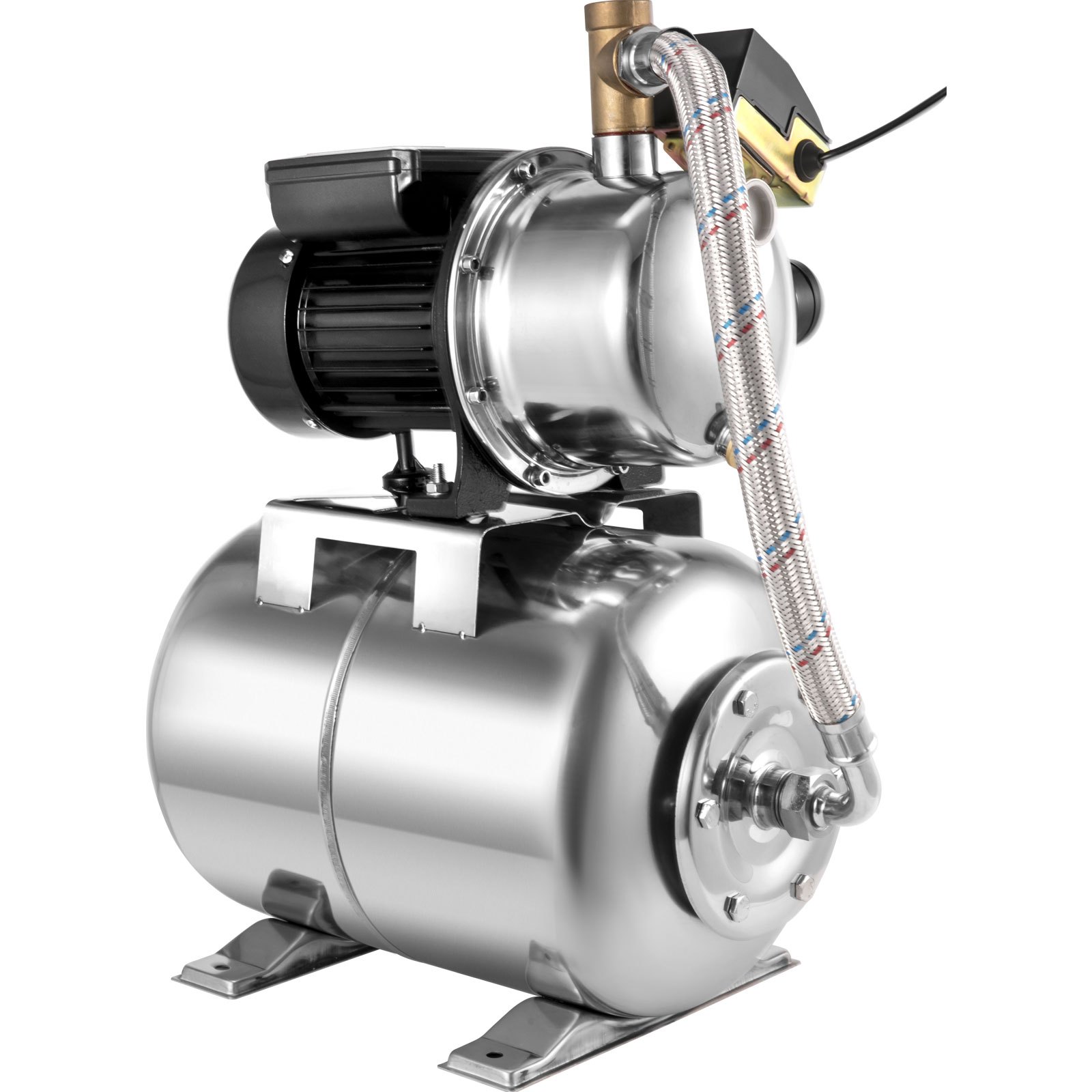 Vevor Pompa Per Getto Poco Profondo 550w Pompa Del Pozzo D'acqua Serbatoio 24l