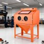 VEVOR 435L Sandblasting Cabinet, Heavy Duty Steel Sand Blaster with Dual Blasting Guns Kit, 117L Media Hopper & 1200W Powerful Dust Collector for Oversized Parts Rust Removal, Surface Finishing