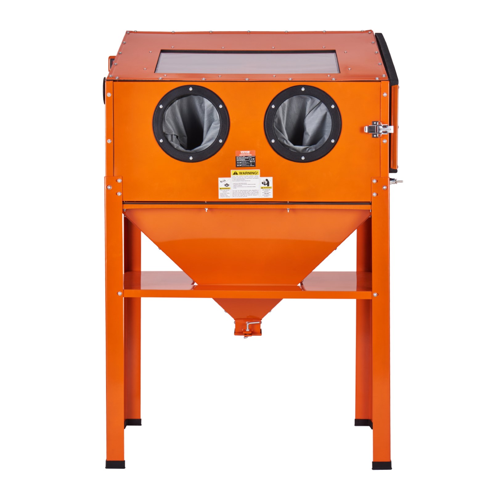 VEVOR 60-Gallon Sandblasting Cabinet, 40-120 PSI Sandblasting Cabinet with Stand, Heavy-Duty Steel Sandblaster with Blasting Gun and 4 Ceramic Nozzles for Removing Paint, Stains, and Rust