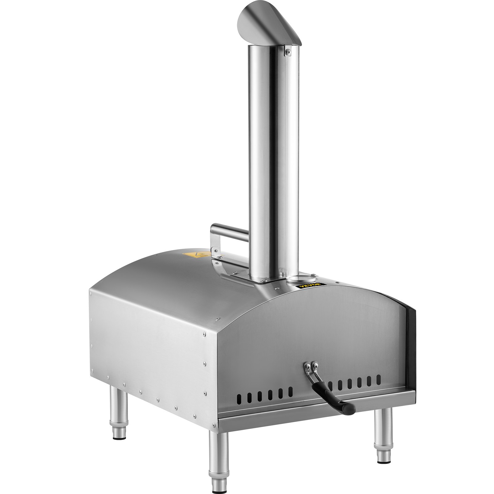 VEVOR Forno a Legno di Pellet per Pizza in Acciaio Inox da 12'', Forno per Pizza da Esterno in Acciaio Inox e Cordierite, Forno per Pizza di Legno in Pellet da 12 Pollici, Fornetto Portatile Giardino