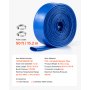VEVOR Tubo di Scarico Piatto in PVC per Irrigazione Lunghezza 15,2 m Blu Diametro Interno 38,1 mm, per Pompa Sommersa, con Filtro di Sabbia, Pressione di Esercizio 6,2 bar, con Fascette Stringitubo