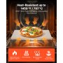 VEVOR Pietra per Pizza, Pietra da Forno per Pizza Rettangolare in Cordierite da 380 x 300 x 15 mm, con Raschietto, Cordierite Resistente al Calore, per Forno da Cucina, Cottura di Pane