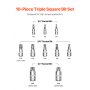 VEVOR Set di Bussole Scanalati Tripli XZN 10 Pezzi M4 a M18 Acciaio Cr-V Manuale