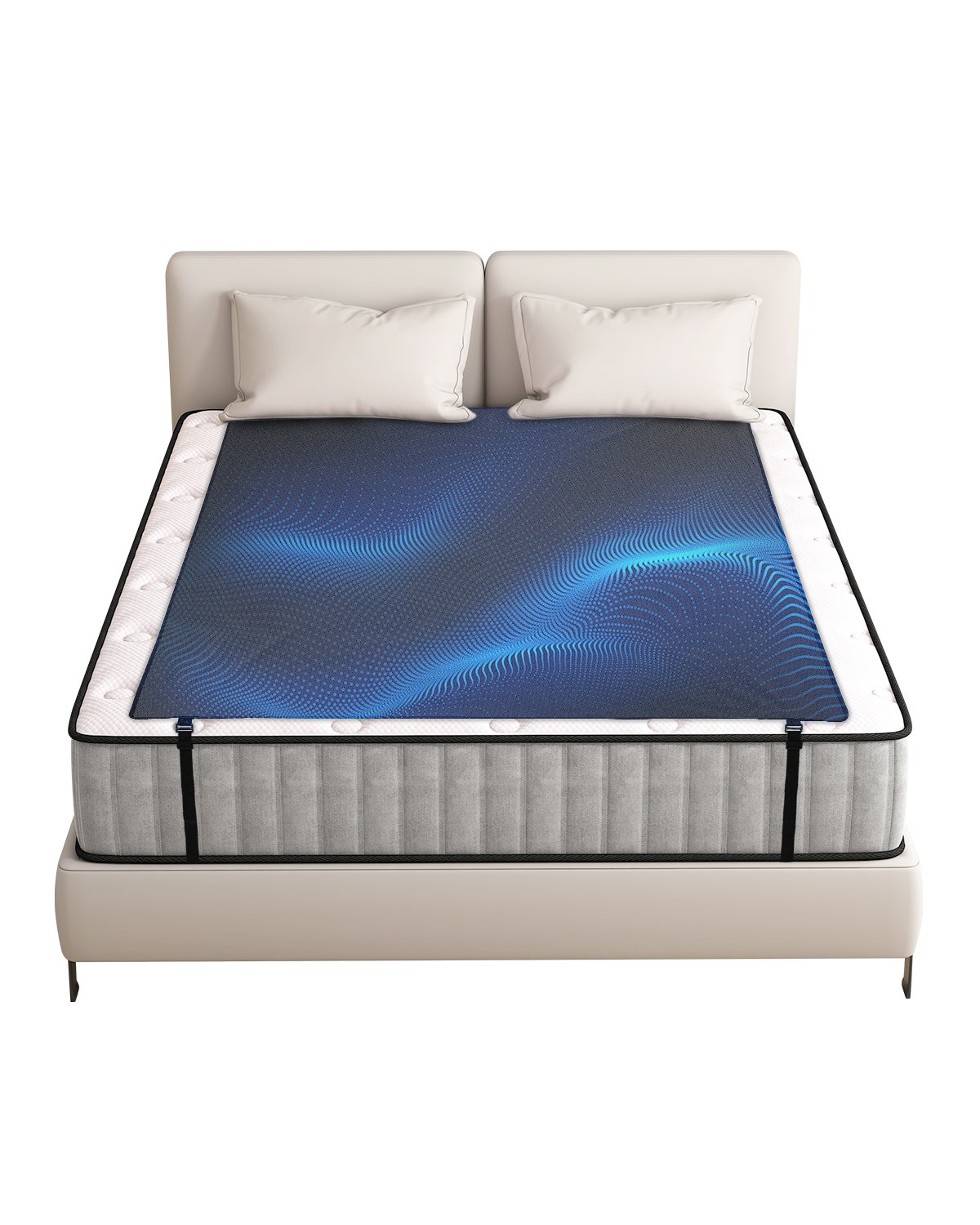 VEVOR Grounding Mat, 187x138 cm, Grounding Bed Sheet, with 4.5 m long grounding cable, PU grounding bed mat for sleeping, increasing energy, improving sleep, reducing anxiety at work