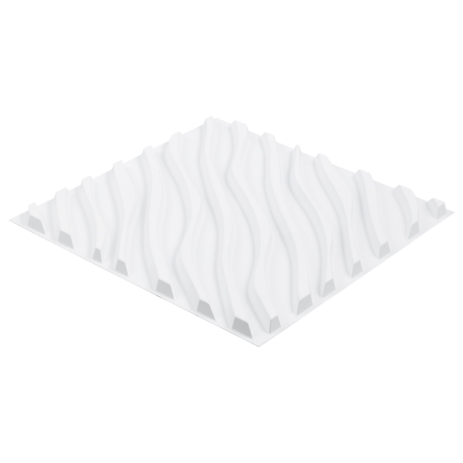 VEVOR Pannelli da Parete 3D, 12 Pezzi 500 x 500 x 25,6 mm 2,97 m², Piastrelle Artistiche da Parete Stile Moderne Linee, Pannello per Soffitto Sala, Decorazione Interni, Colore Bianco Opaco
