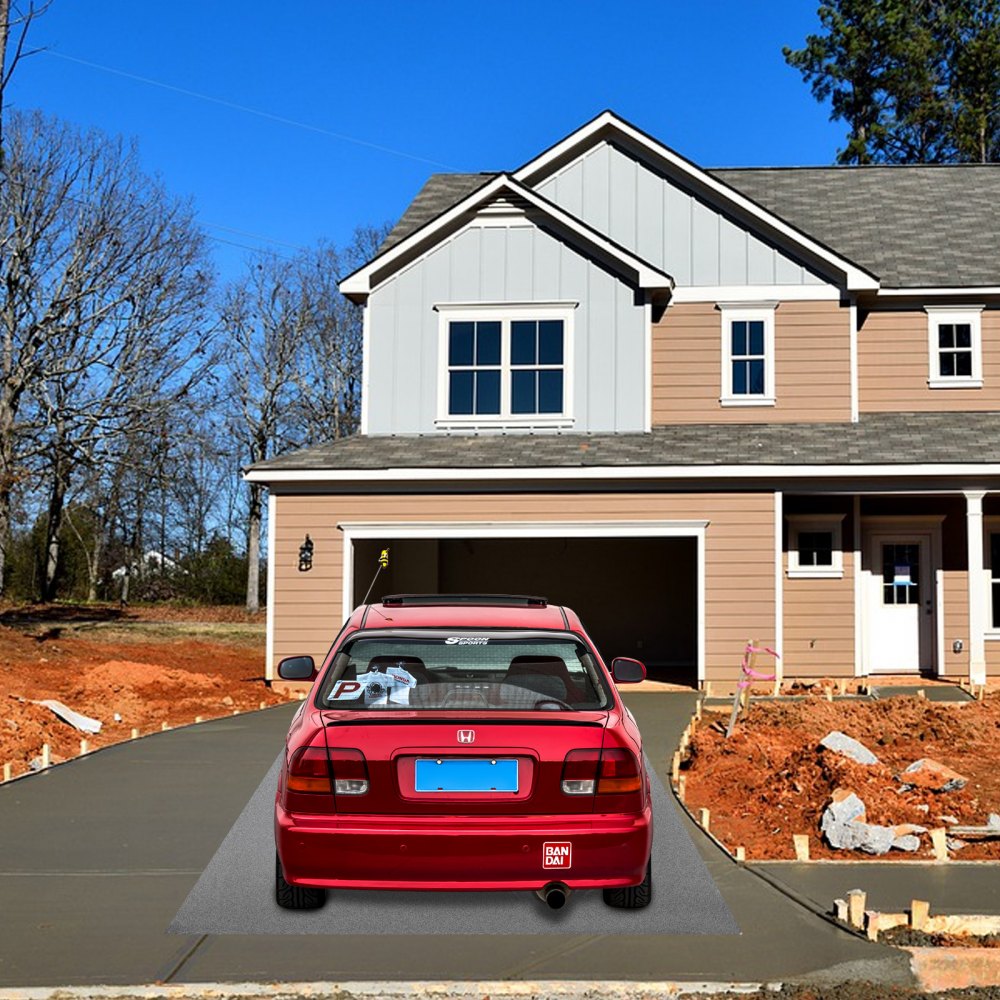 Tappetino Da Garage In Pvc Antiscivolo Pavimento Pvc 520x110cm 2 Rotoli Argento