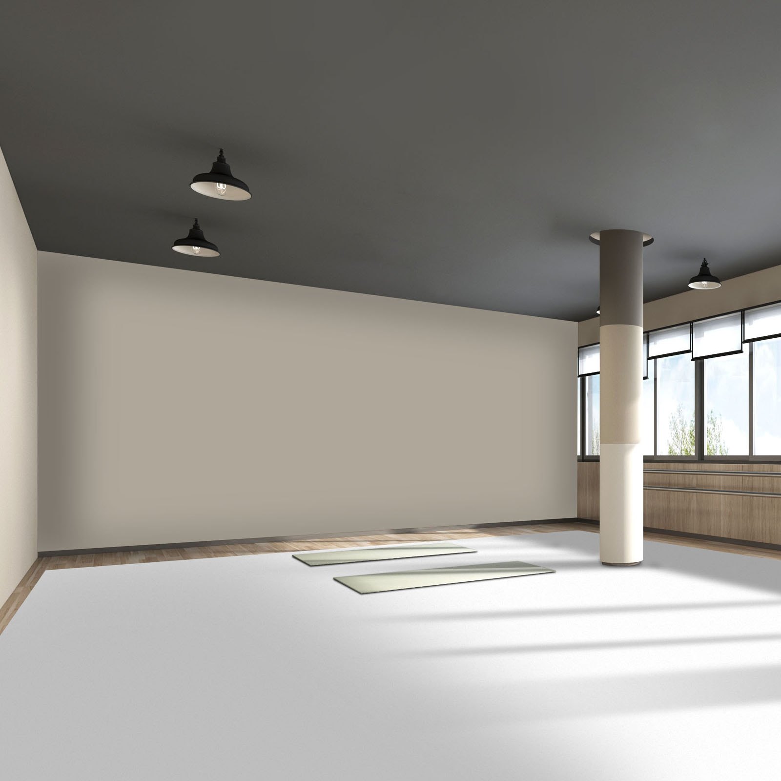 VEVOR Pavimento Gomma Liscio da 2x7 m in PVC Bianco, Spazio di Copertura 14 ㎡ Copri Pavimenti in Gomma Isolante, Tappetino Antiscivolo per Pista da Ballo per Danza Classica Moderna, Jazz, Hip Hop