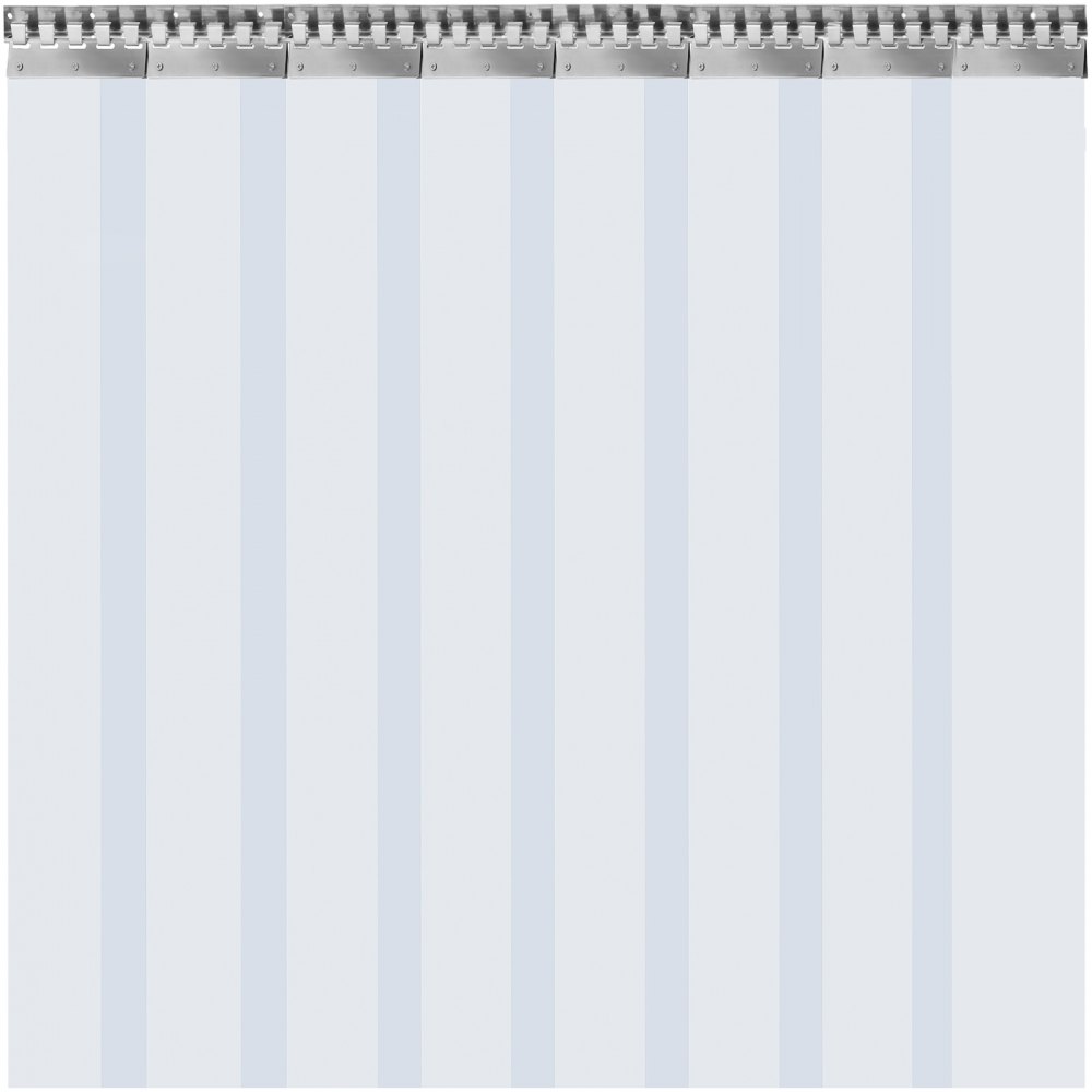8 Pezzi Tende A Bande In Pvc Plastica Transparente Da 2,5m X 30cm Door Curtain