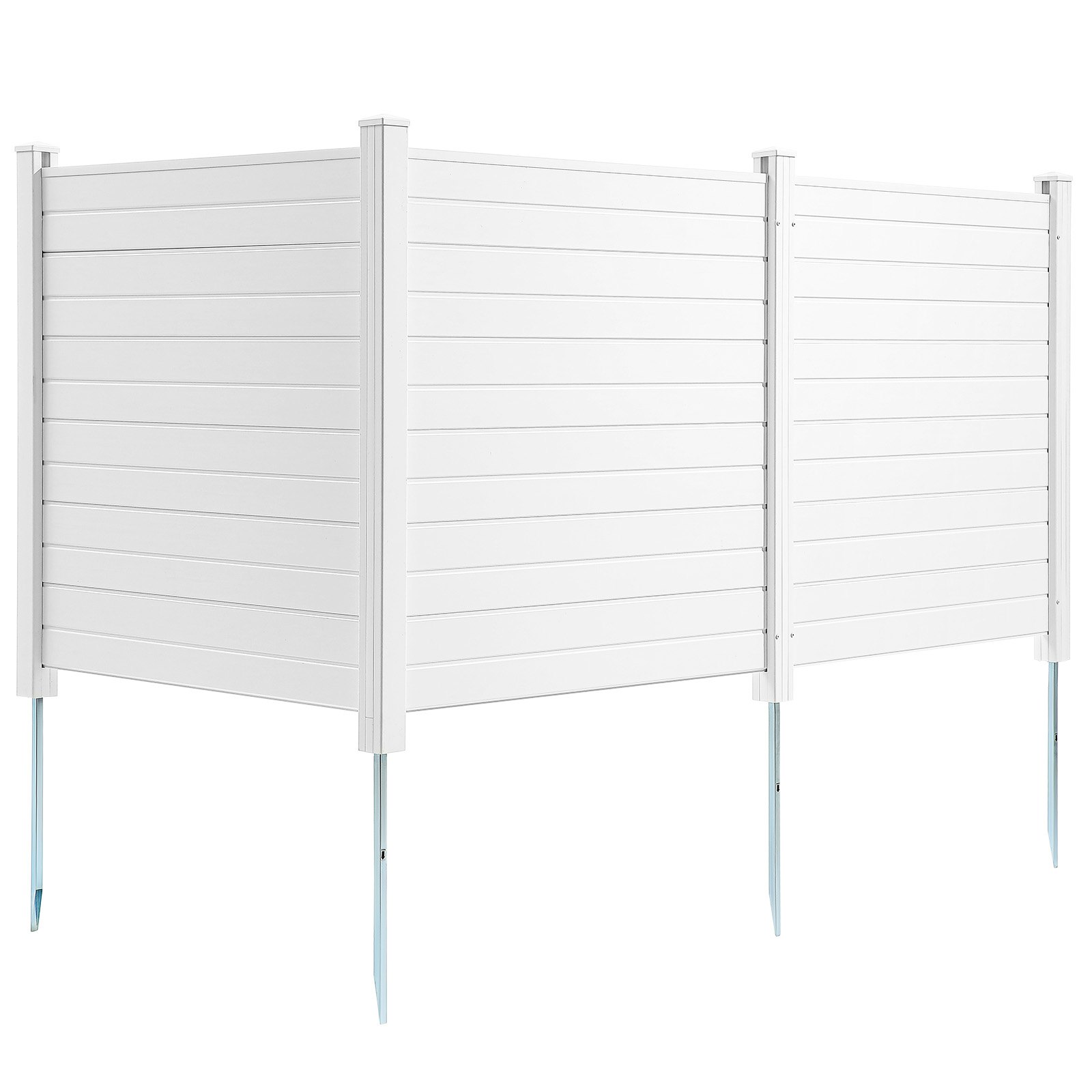 VEVOR Schermo per la Privacy da Esterno, Recinzione 1270x1270mm per Cortile per Condizionatore d'Aria, Recinzione per Attrezzature per Piscina in Vinile, Racchiudere Bidoni della Spazzatura 3 Pannelli