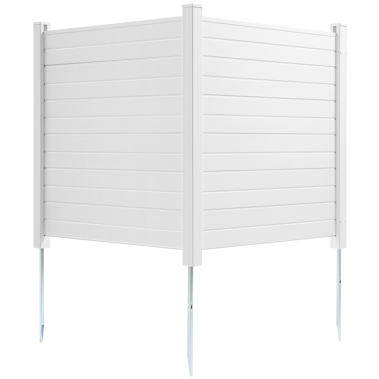 VEVOR Schermo per la Privacy da Esterno, Recinzione 1270x1270mm per Cortile per Condizionatore d'Aria, Recinzione per Attrezzature per Piscina in Vinile, Racchiudere Bidoni della Spazzatura 2 Pannelli