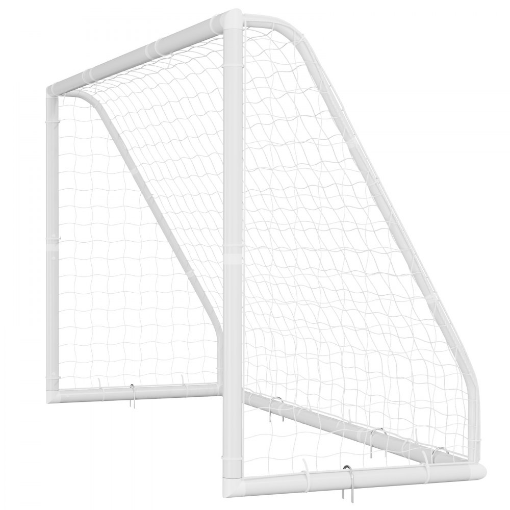 VEVOR Porta da Calcio in PVC Allenamento all'Aperto 3 x 2 m con Rete in PE Esercizio da Giardino Resistente alle Intemperie, con Bersaglio Coni, Pratica di Tiro da Esterno Giardino Prato Campo