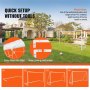 VEVOR Porta da Calcio Pop-up per Bambini 371x121,5x183 cm Portatile, Cancello da Calcio per Bambini da Giardino Portatile Telaio in PVC PE per l'Allenamento, Porta da Calcio per Bambini da Cortile