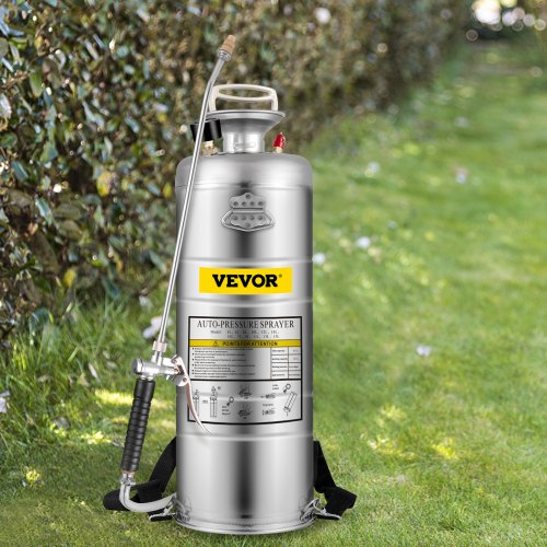 Spruzzatore A Pompa Da Giardino Kweetle 5.4L | Acciaio Inox 304 Con Manometro E Valvola Di Sicurezza | Ideale Per Giardinaggio E Pulizie - 3