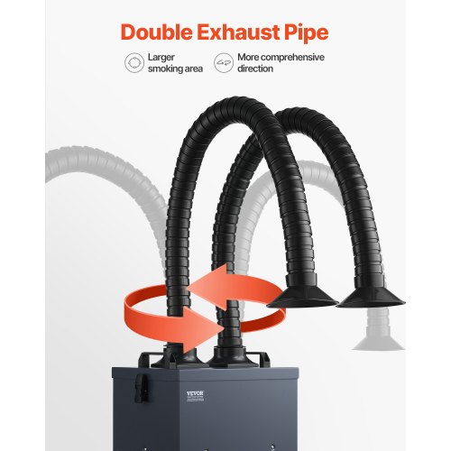 VEVOR Estrattore di Fumi di Saldatura 275 W con Filtri a 4 Stadi e 10 Velocità