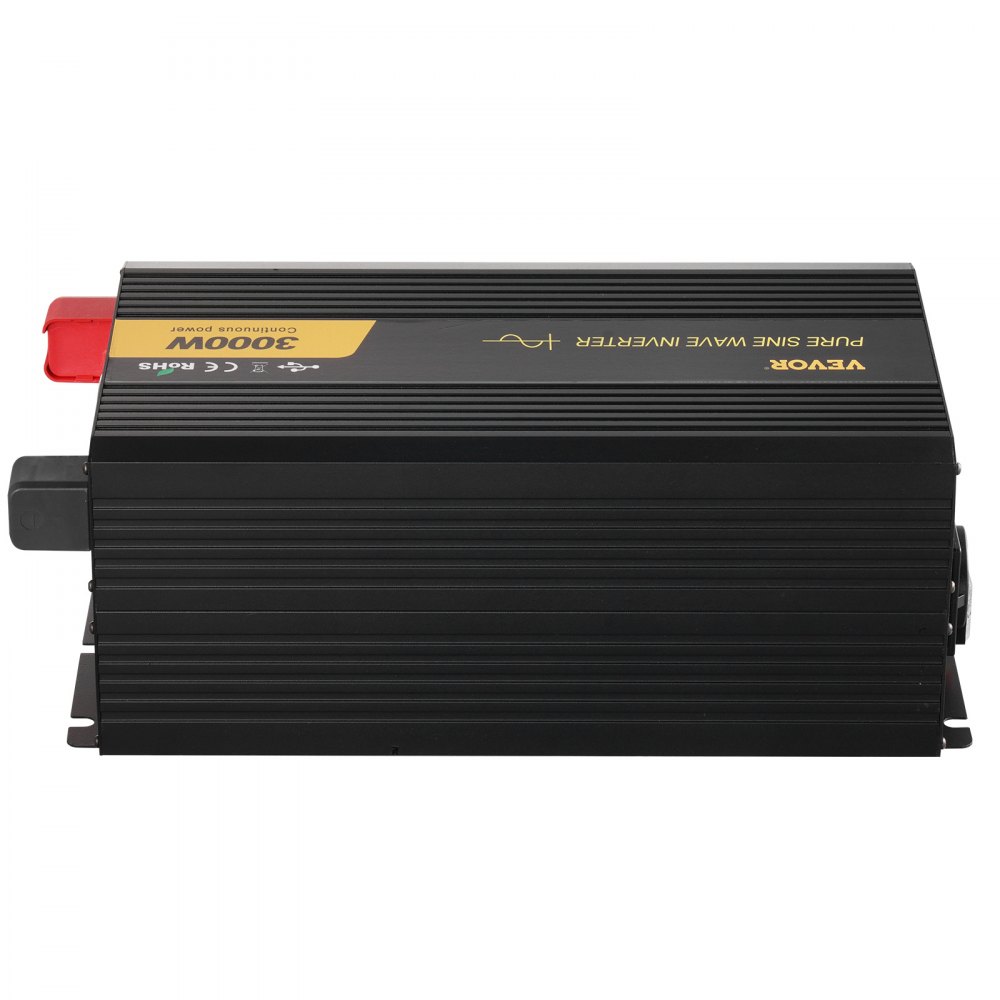 VEVOR Invertitore a Onda Sinusoidale Pura, 3000 W Invertitore di Potenza, DC 24 V a AC 230 V Invertitore per Auto con Schermo LCD Porta USB, Telecomando, per Camper Sistema Solare Viaggio Campeggio