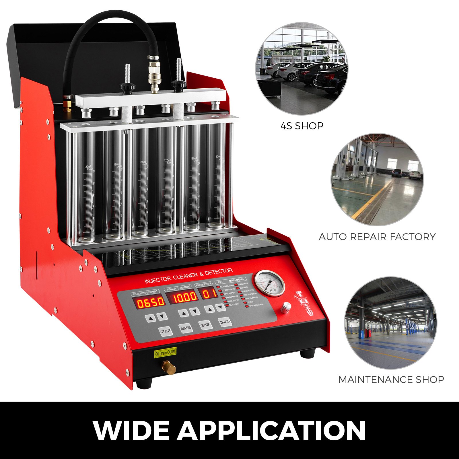 Cnc602 Macchina Ultrasuoni Fuel Injector Cleaner Serbatoio Pulizia 6 Cilindri