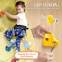 VEVOR 25 Prese per Arrampicata su Roccia di Diverse Dimensioni, Rocce da Arrampicata di Multicolori per Bambini Adulti, Hardware di Montaggio, per Set da Gioco per Parchi Giochi al Chiuso e all'Aperto
