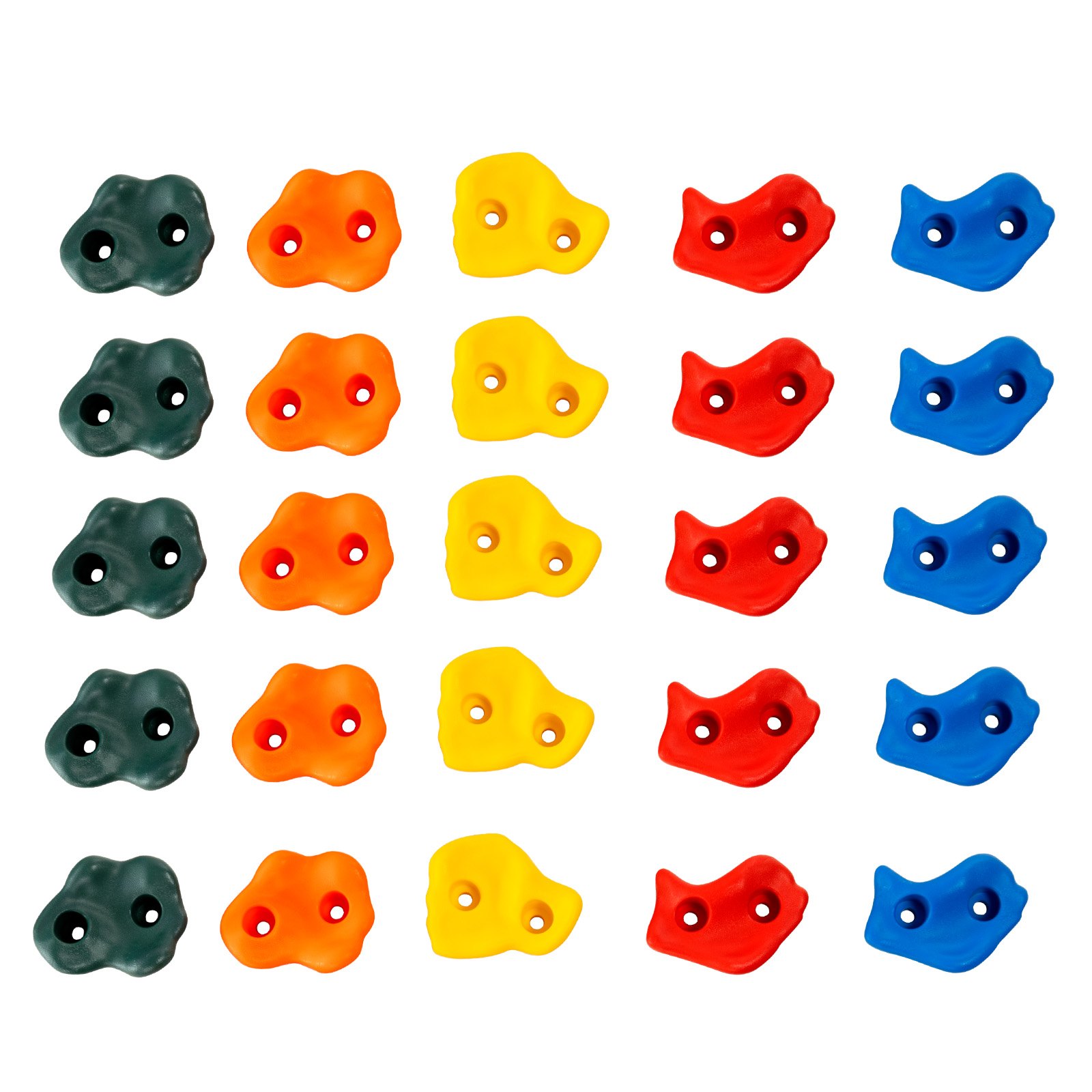 VEVOR 25 Prese per Arrampicata su Roccia di Diverse Dimensioni, Rocce da Arrampicata di Multicolori per Bambini Adulti, Hardware di Montaggio, per Set da Gioco per Parchi Giochi al Chiuso e all'Aperto