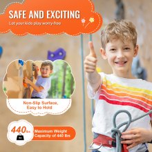 VEVOR 72 Prese per Arrampicata su Roccia di Diverse Dimensioni, Rocce da Arrampicata di Multicolori per Bambini Adulti, con Hardware di Montaggio, Set da Gioco per Parchi Giochi al Chiuso e all'Aperto