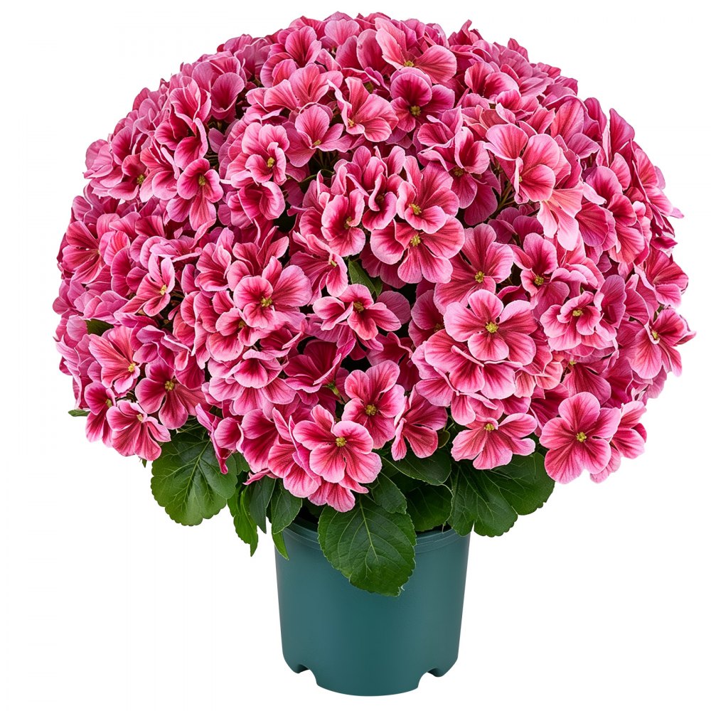 VEVOR Gerani Artificiali in Vaso 508 mm, Set da 2, Fiori Finti da Esterno, Fiori Artificiali Rosa Intenso in Seta e PE, Ideale per Veranda, Patio, Ingresso, Casa, Interni ed Esterni, Pronti da Esporre
