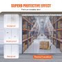 VEVOR Tenda a Strisce in PVC Trasparente Rotolo di Tenda PVC Lunghezza 213,4 cm per Porta di Magazzini Capanni per Animali Fattorie Commerciale, Porta a Strisce 20 cm x 213 cm PVC Trasparente -20℃-60℃