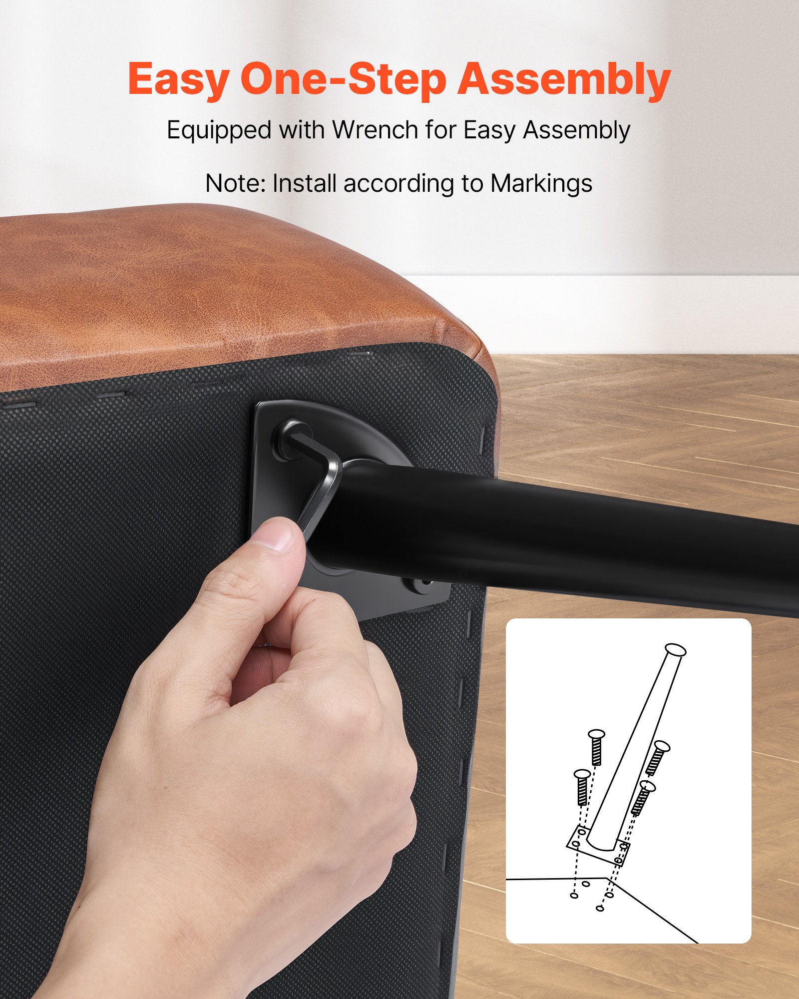 VEVOR Panca Contenitore in Pelle, Panca in Pelle PU con Contenitore e Gambe in Metallo, Panca Moderna per Ingresso, Panca Imbottita per Soggiorno, Sala da Pranzo, Corridoio, Colore Marrone