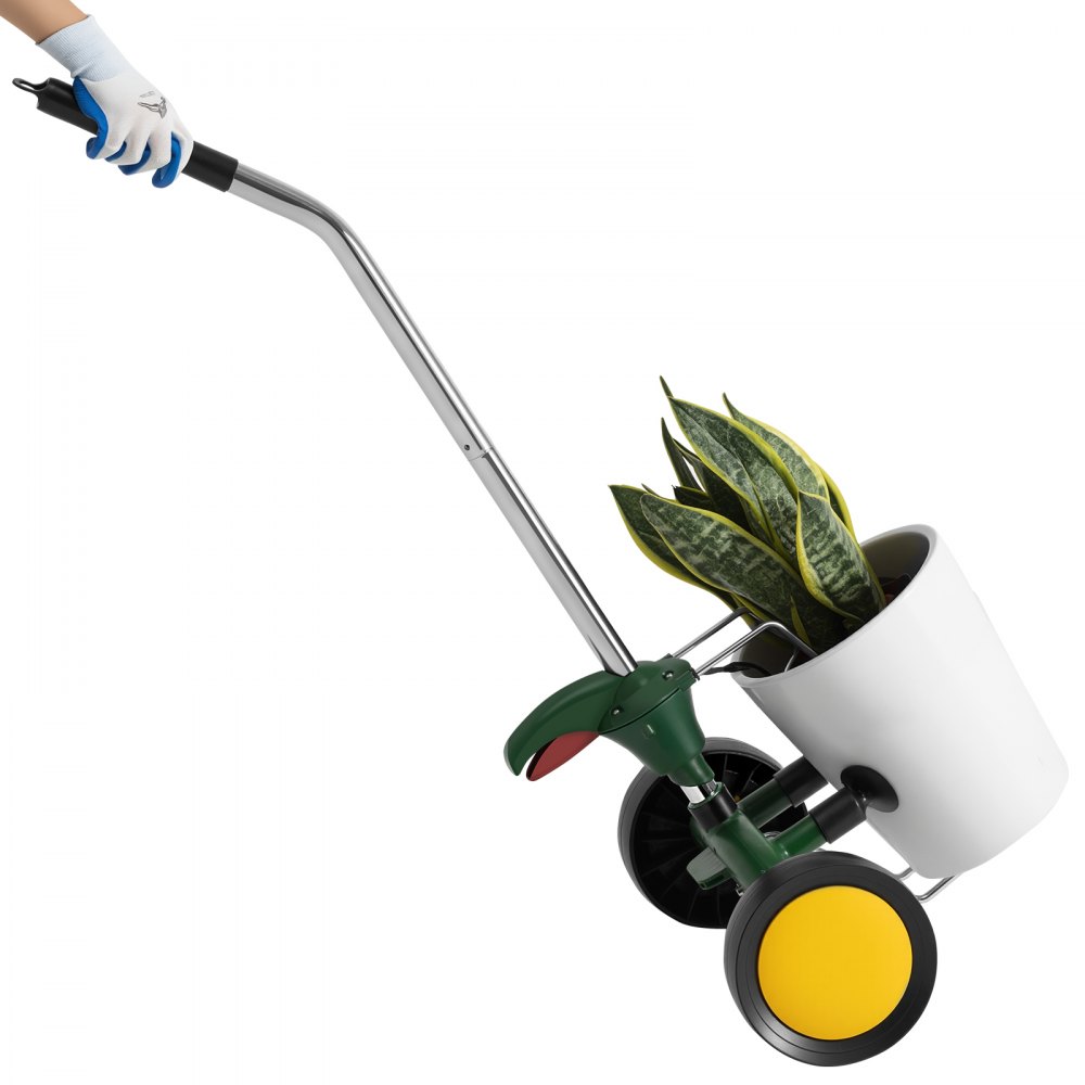 VEVOR Carrello Porta Piante in Vaso da Giardino, Carrello per Traslochi di Vasi Trasporta Piante con Braccio ad Artiglio Regolabile, Capacità di Carico 65 kg, per Giardinaggio