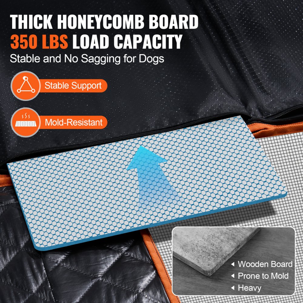 VEVOR Car Seat Cover for Dogs, Back Seat Dog Blanket with Mesh Window and Storage Bag, approx. 160 kg, Dog Car Blanket for Cars, Dog Car Bed 137 x 65 cm for Cars, SUVs, Trucks