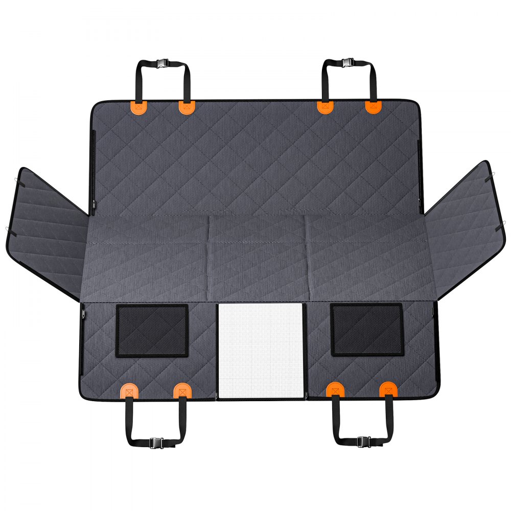 VEVOR Backseat Extender, Car Seat Cover for Dogs as a Backseat Bed with Mesh Window and Storage Pocket, Supports 180 kg, Dog Hammock for Cars, Dog Car Bed 145 x 77 cm, for Trucks