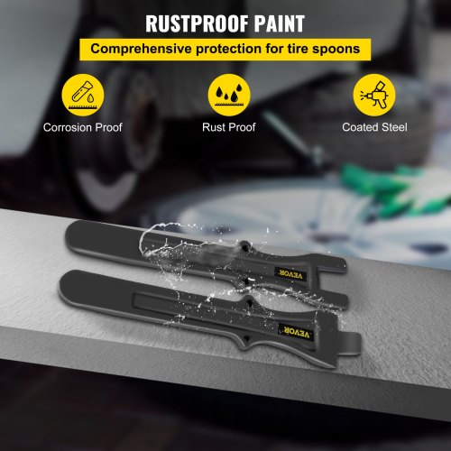 3 Leve Smontagomme Per Moto E Bici - 30cm Con Protezione Gomma, Per Pneumatici Auto E Scooter