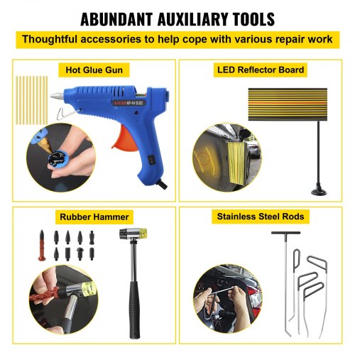 Tirabolli Per Carrozzeria Auto Body Paintless Dent Repair Tool Set Dent Estrattore Reverse Hammer Sucker Remover Lifter per Rimuovere il danno di grandine di ammaccatura Kit Ripara Ammaccature