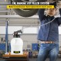 VEVOR Pompa Estrazione Olio Motore, 10 Litri Pompa Trasmissione Fluido Estrattore di Olio, 10L ATF Kit Cambio Olio Manuale Sistema di Riempimento Pompa del Liquido Strumento con 14 Adattatori Comuni